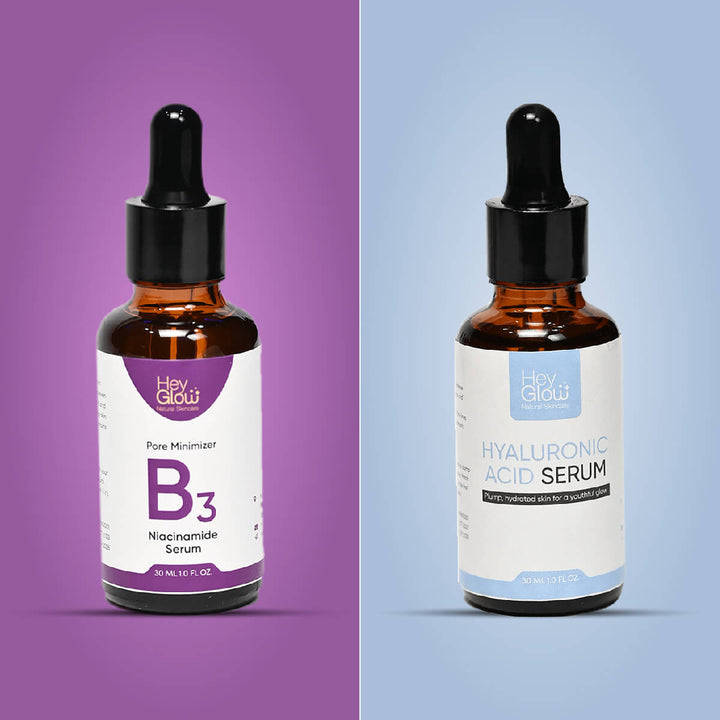 Skin hydrate and plump with hyaluronic acid serum, Niacinamide serum for open pores, 